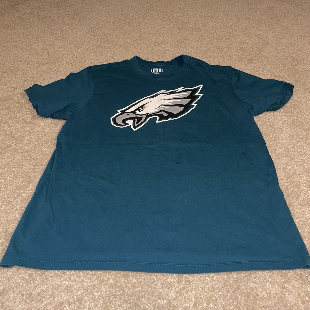 Philadelphia‎ Eagles OTS Mens XL Teal Green Graphic T-Shirt Cotton NFL Football